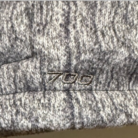 Vintage North Face Nuptse 700 Puffer Vest - RARE Gray Sweater Print - Womens XL - Picture 2 of 14